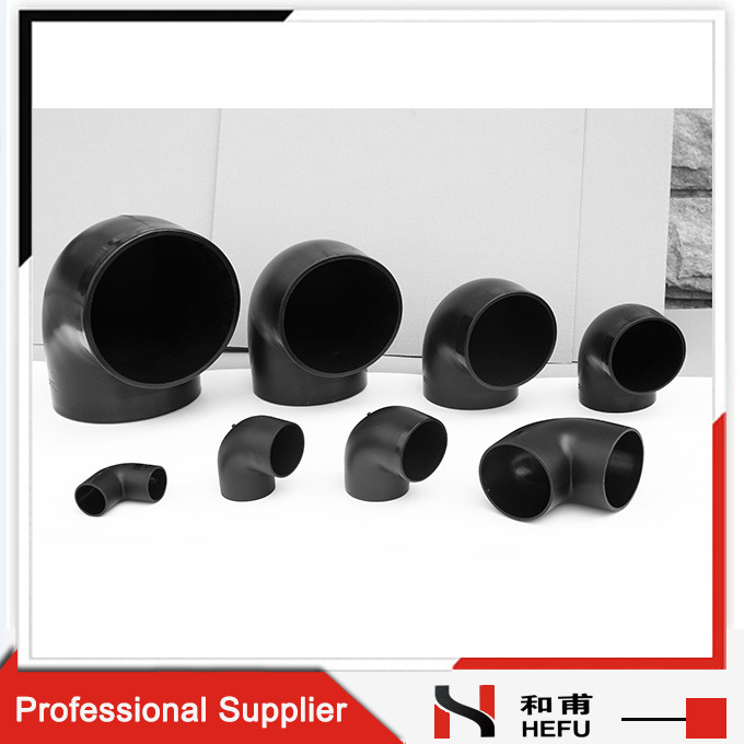 Customized Size Bleack Threaded HDPE Plastic Pipe Tube Fittings