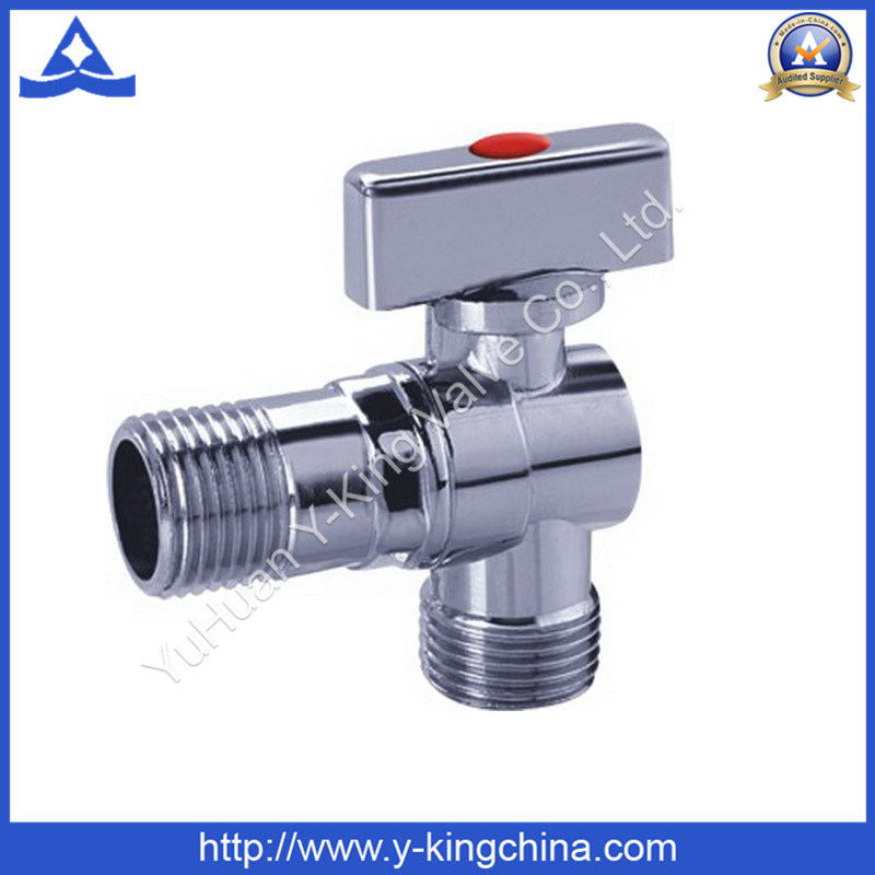 Polished Brass Ball Angle Valve with Plastic Handle (YD-5033)