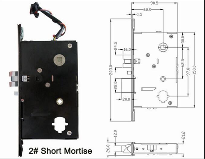 High Security Electronic Door Lock by Password or Mechanical Key