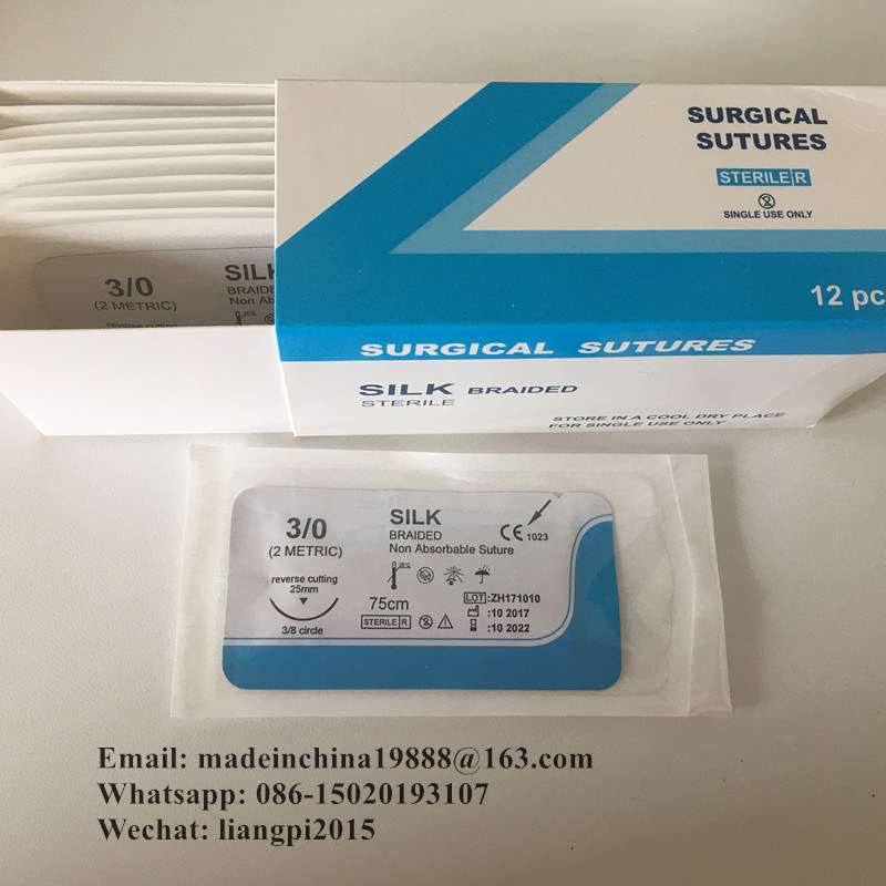 Medical Disposable Silk Surgical Suture for Dental