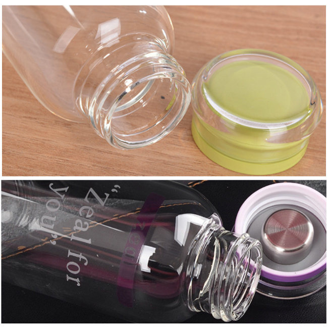 High Quality 500ml/350ml Glass Water Bottle with Food Grade