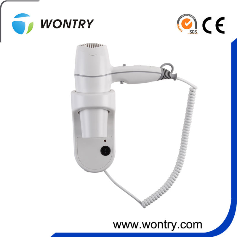 Low Noise Hotel Bathroom Wall Mounted Hair Dryer