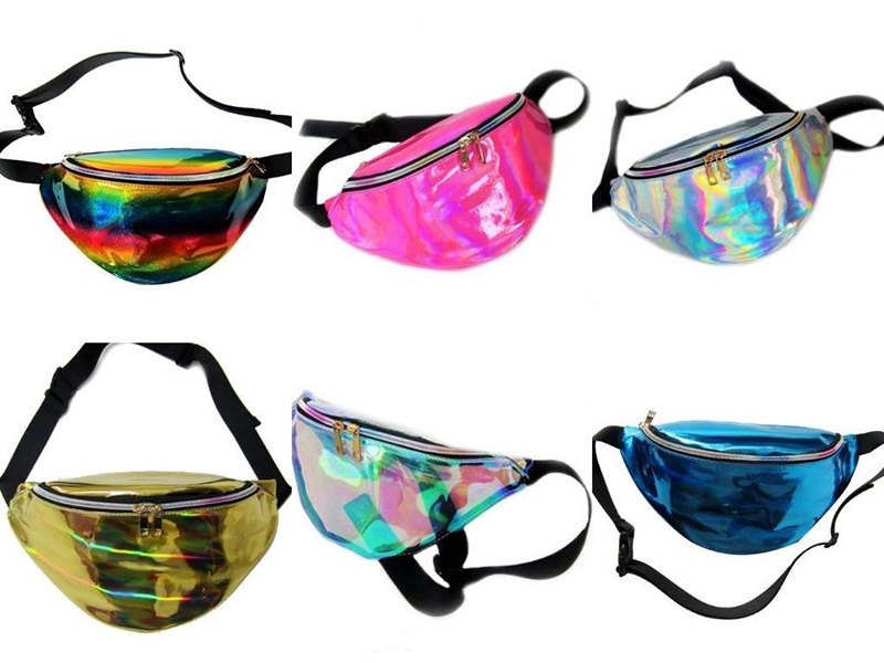 Fashionable Outdoor Travel Bag Sports Running Laser Waist Bag Waterproof Transparent Waist Belt Pack Promotional Gift Women Bag