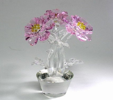 Crystal Orchid Flower Craft for Table Decoration