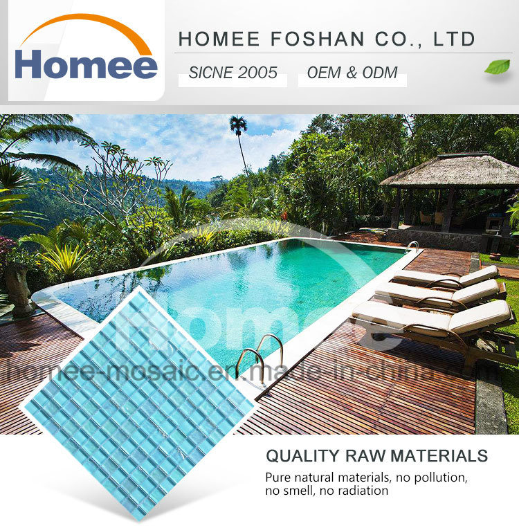 Hot Sale Square Shape Outdoor Blue Color Pool Flooring Mosaic