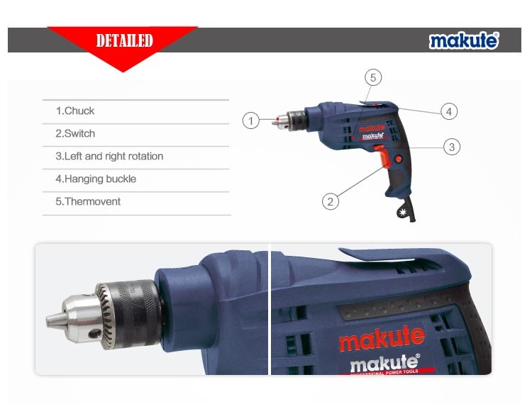 Portable 10mm Corded Impact Electric Drill (ED003)