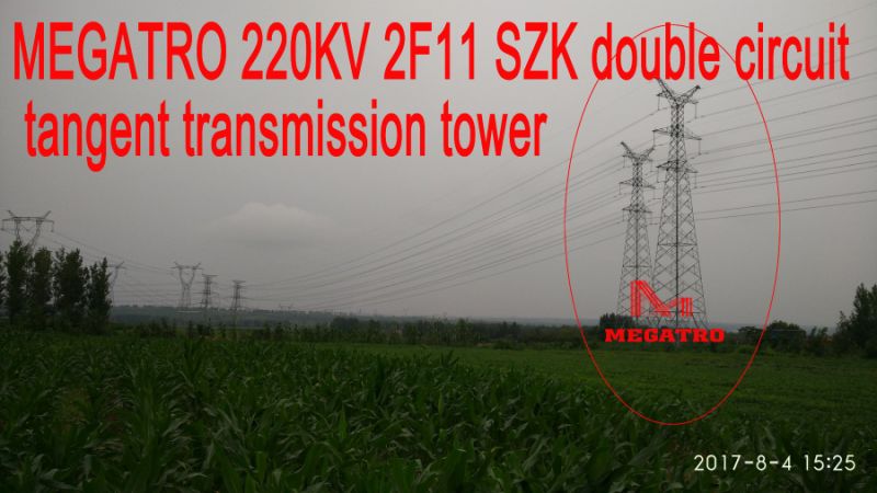 Megatro 220kv 2f11 Szk Double Circuit Tangent Transmission Tower