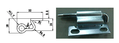 Hinge with Folding, Anodizing and Assembly, Made of Aluminum