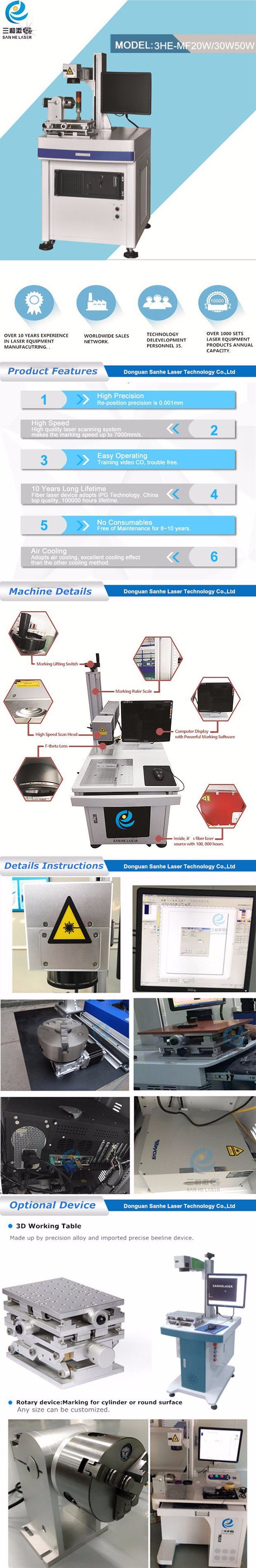 20W Fiber Laser Engraver Machine Raycus Plastic Aluminum Stainless Steel Plastic Sale
