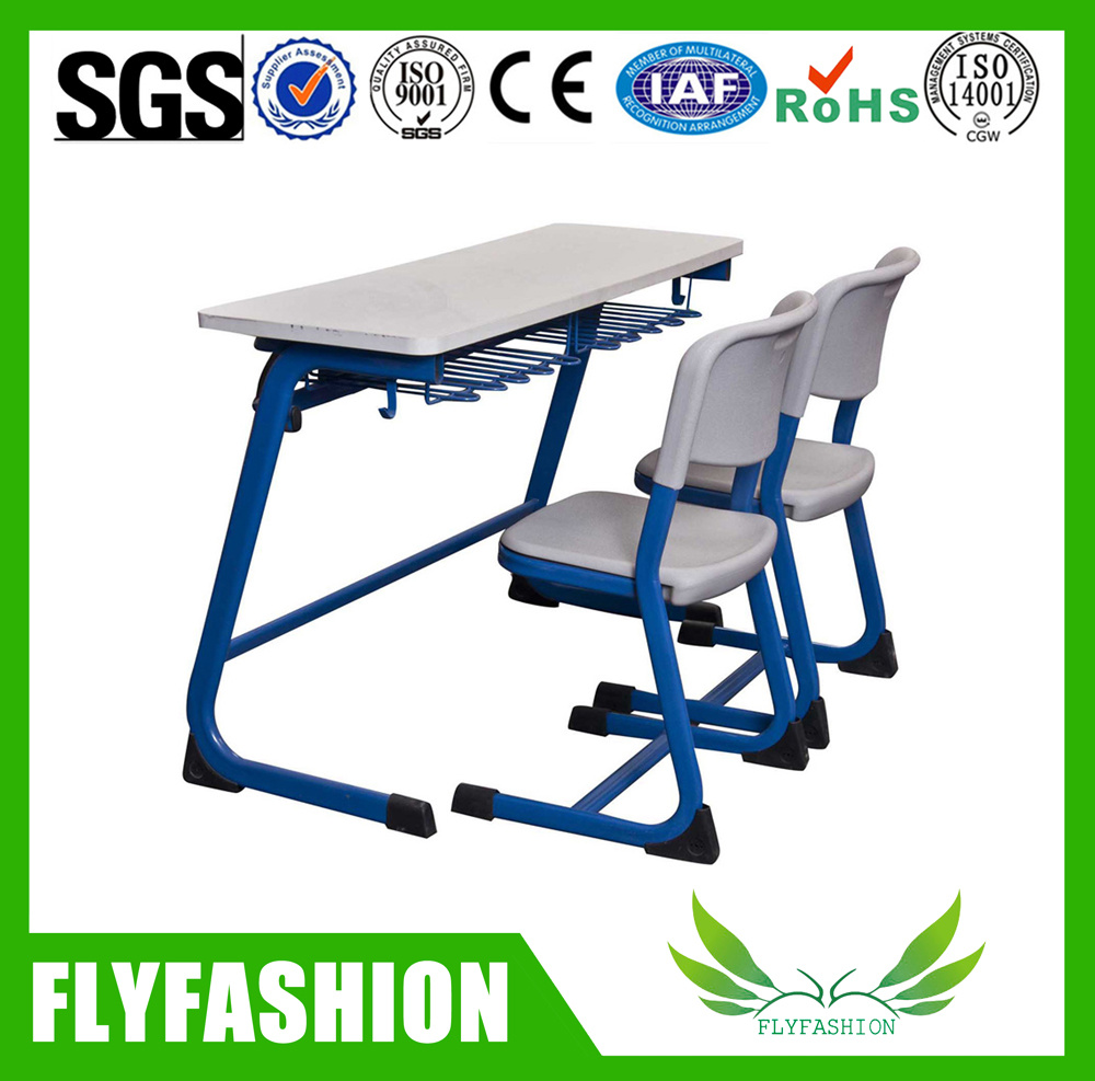 Modern School Student Desk Chair for Two Persons