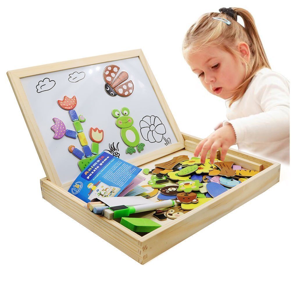 Double Side Education Learning Toys Wooden Puzzle for Children