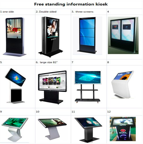 Digital University 55inch Free Standing LED Touch Kiosk Video Media Player Advertising Display LCD Screen