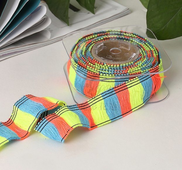 High Quality 3cm Double Thread Fringe Lace for Decoration