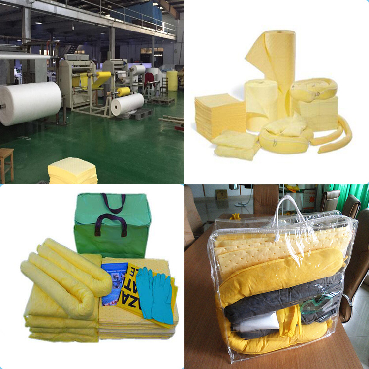 Spill Response Oil Absorbent Rolls Chemical Hazmat Sorbent Roll