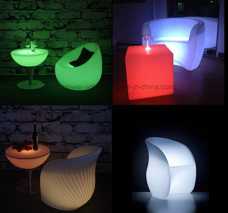 Garden Furniture Illuminated RGB Plastic LED Sofa