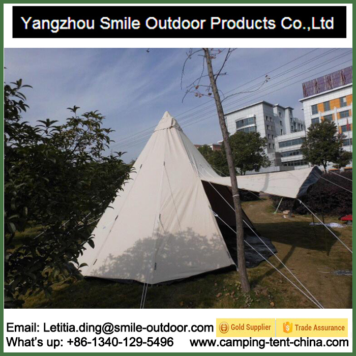 Windproof Family Large Camp Teepee Event Cotton Canvas Tent