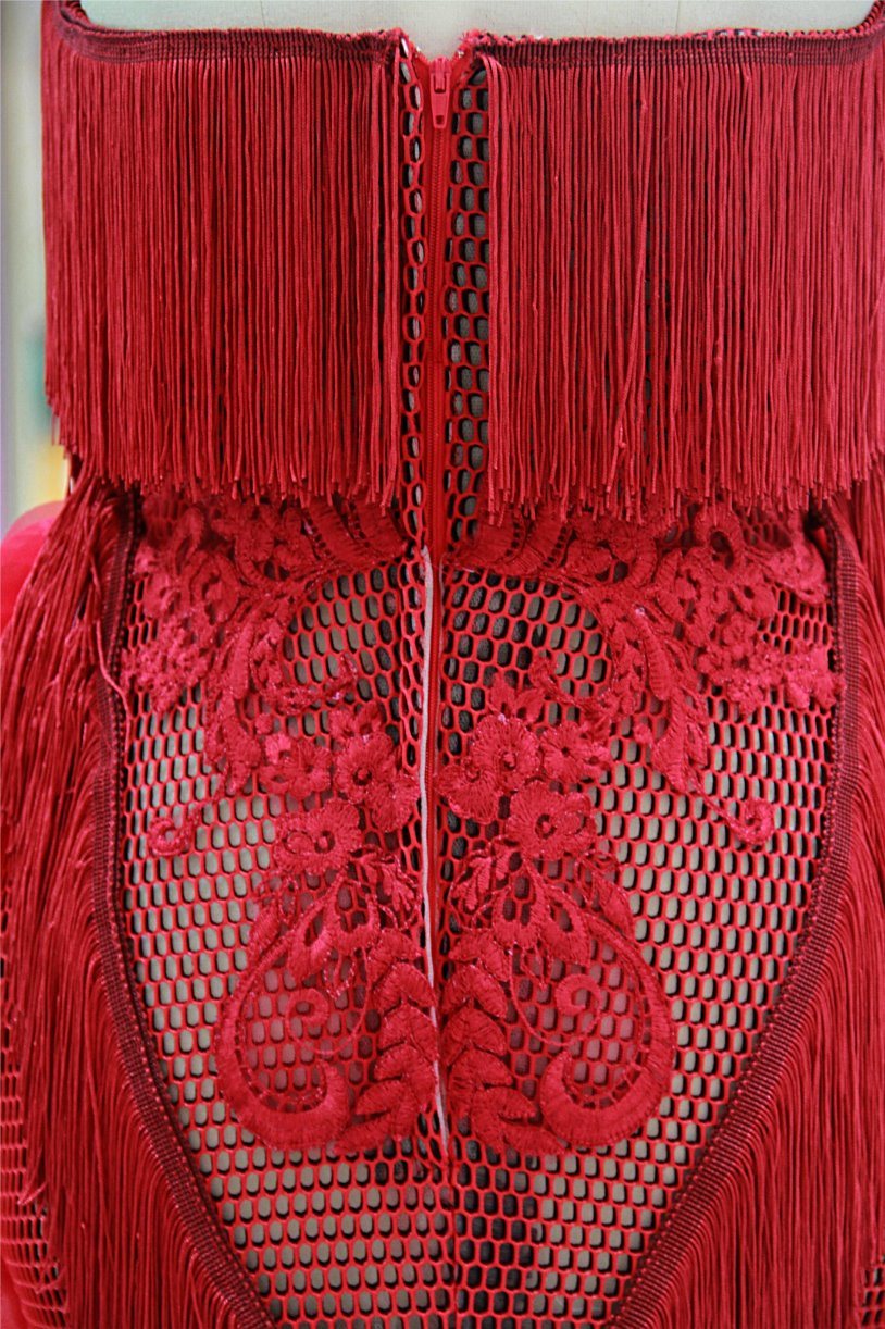 Fashion Designer Red Show Dress
