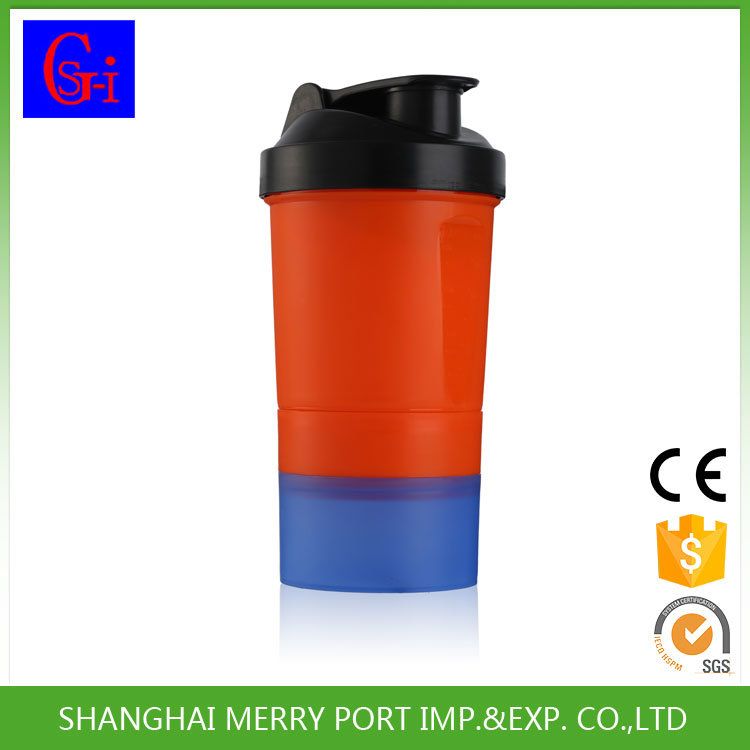 Top Quality Promotion Shaker School Water Bottle with Two Containers