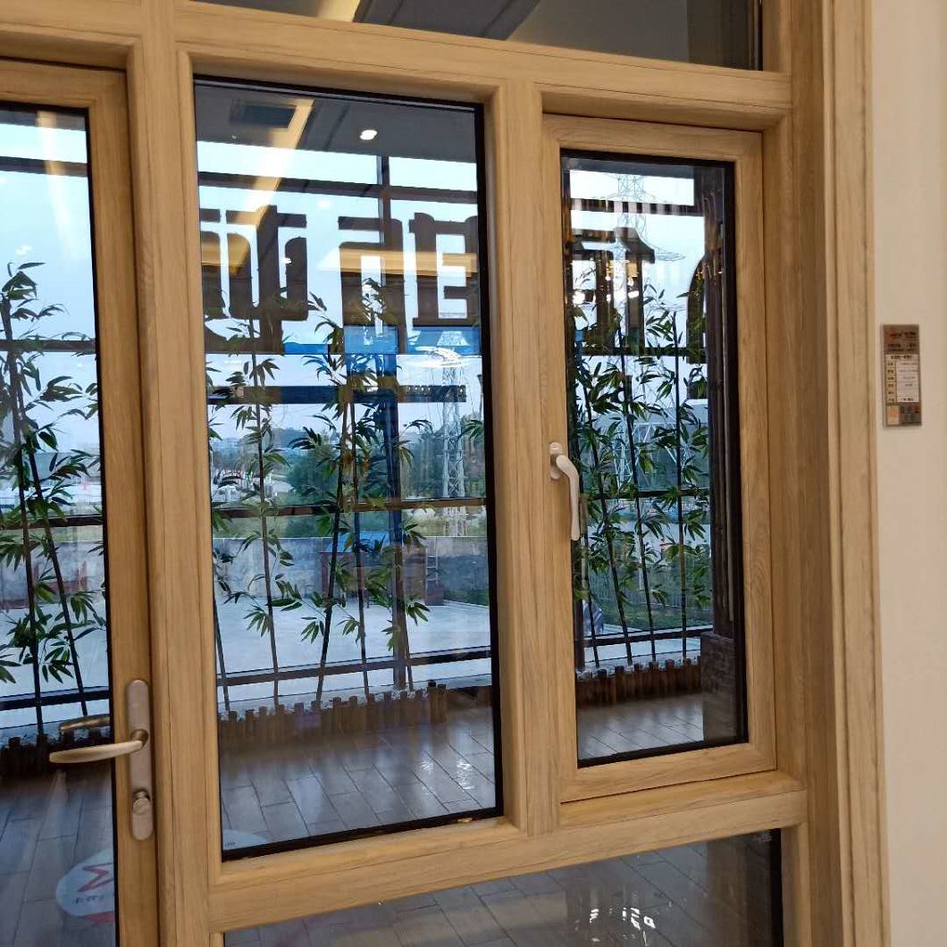 Asia Hot Sale Wood Grain Aluminium Window and Door Nice Design