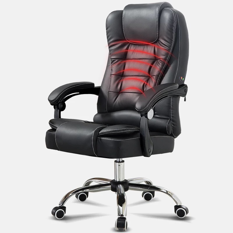Small Cheap Massage Reclining Massage Office Chair with Foot Support