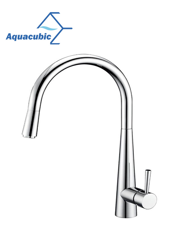 Brass Popular Pull-Down Chrome Kitchen Sink Faucet (AF1018-5)