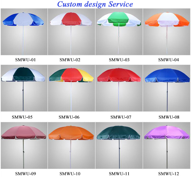 Latest Custom Logo Printed Advertising Sunshade Beach Parasol Umbrella