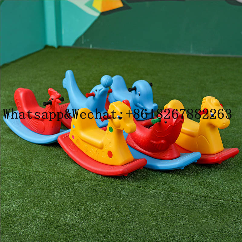 Animals Rider Best Selling Kindergarten Family Use Plastic Baby Toy Indoor Playground Equipment Kids Rocking Horse