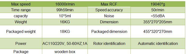 Tabletop Small High Speed Micro Capacity Laboratory Centrifuge Light Weight