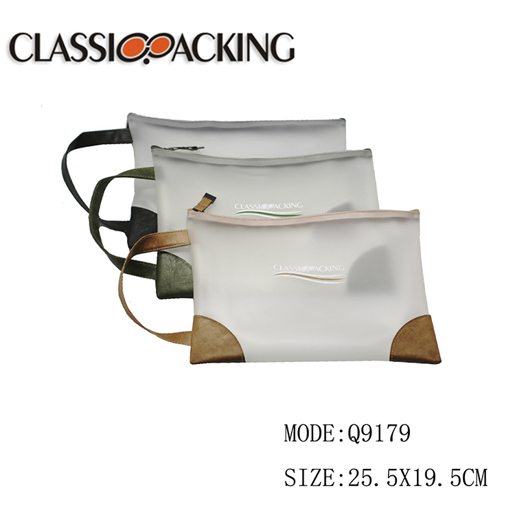 Transparent Broadside Portable Design Stationary Makeup Zipper Bags