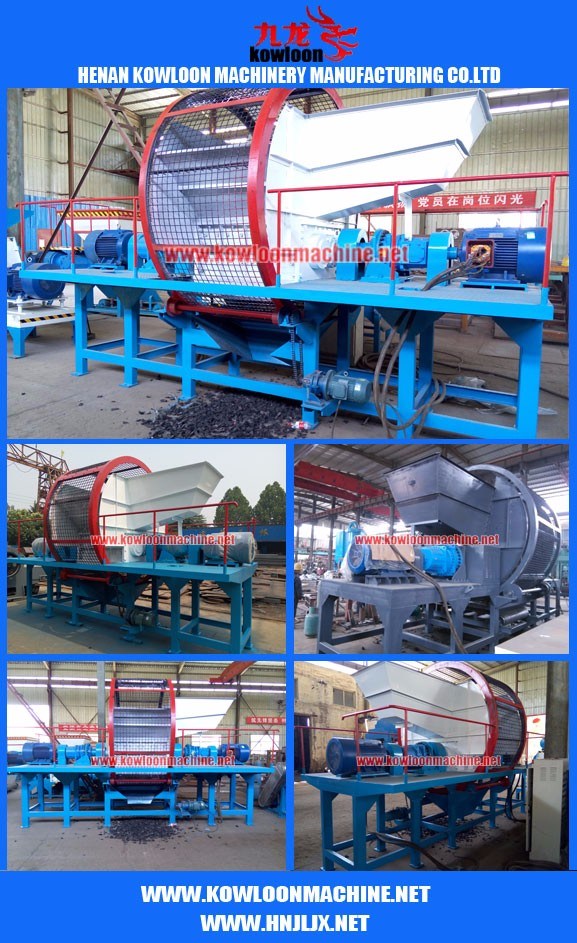 Double Shaft Tire Recycling Shredder