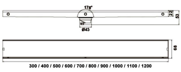 L800mm Stainless Steel Bathroom Shower Linear Floor Drain 31.5