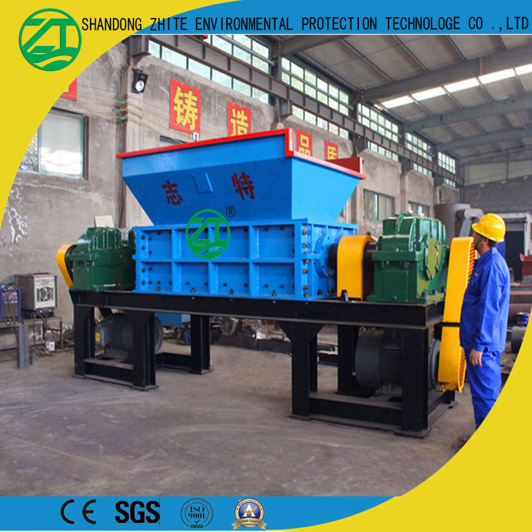 Automatic Shredder Two Shaft Plastic/Rubber/Pipe/Waste/Soda/Can/Aluminum Crusher