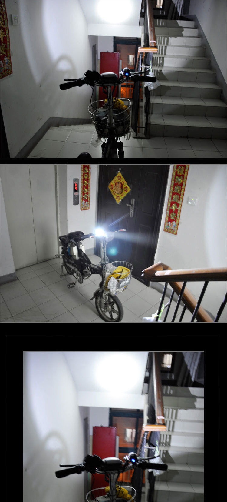 Jfh03b White/Yellow Color High Power Bike Super Bright USB T6 10W L2 1200lm CREE LED Headlamp