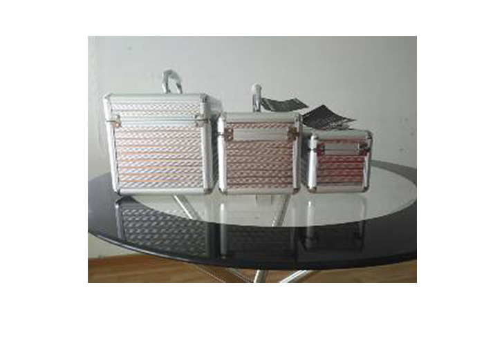 Nice Aluminum Frames Beautycase Cosmetic Case for Cosmetics 3PCS Set