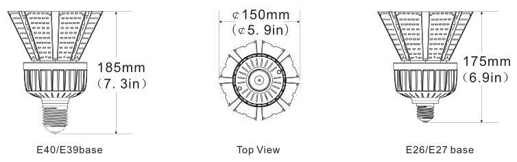 80W E39 LED Security Light Retrofit Kits