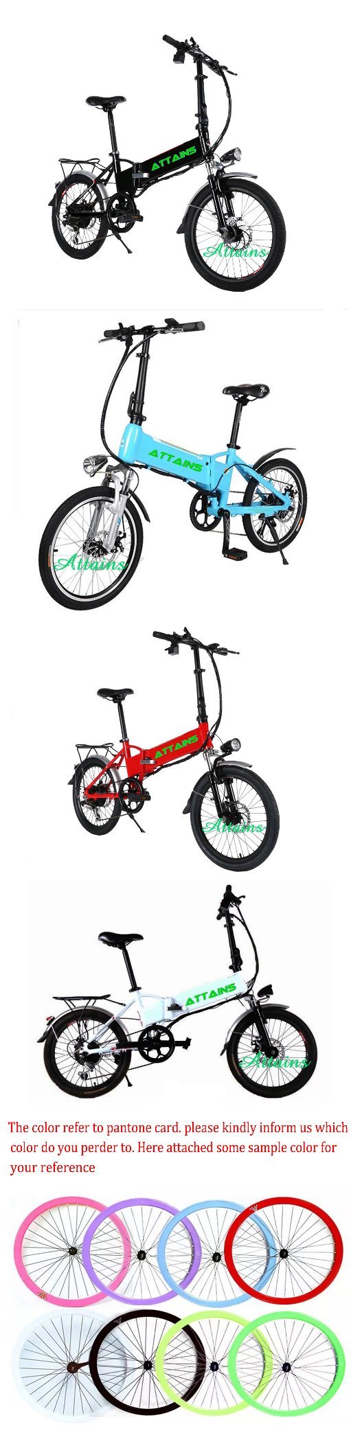 20 Inch Tire 250W Folding Electric Bike