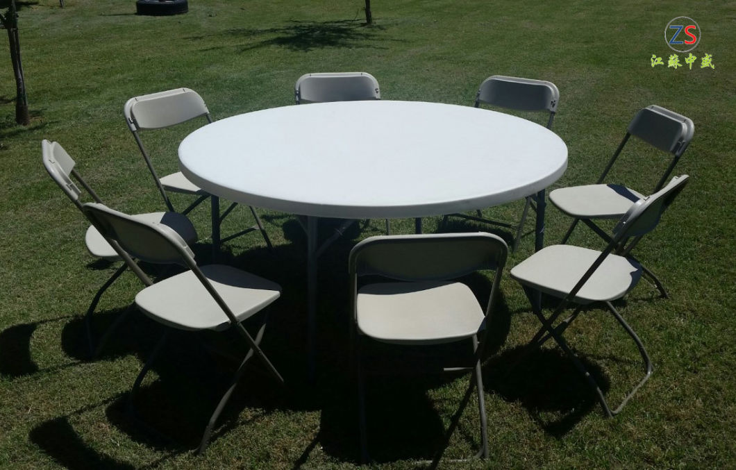 4FT Resin Folding Dining Restaurant Round Table Outdoor
