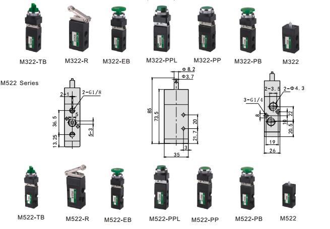 Mechanical Control Valve Pneumatic Hand Valve