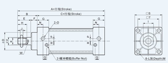 Sc 80*100 Double Acting Standard Pneumatic Cylinder