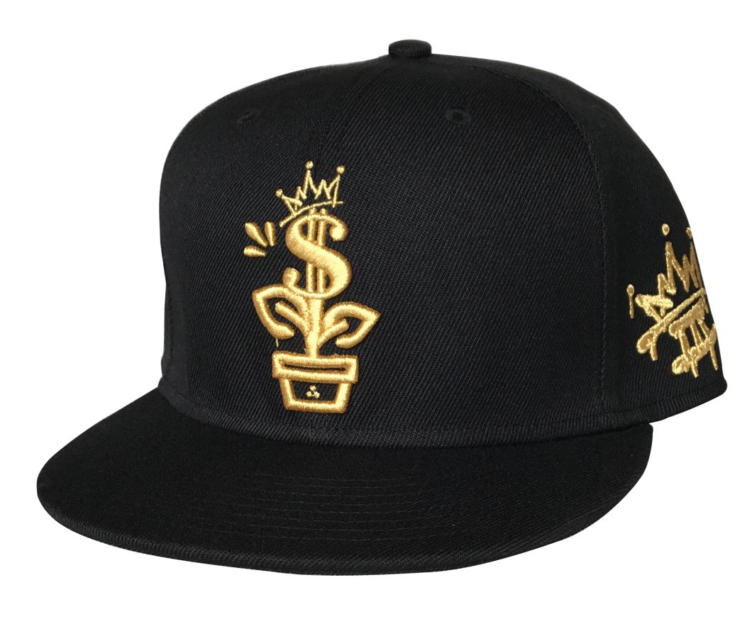 Custom Metallic God Embroidery Cap with 3D Logo Baseball Cap