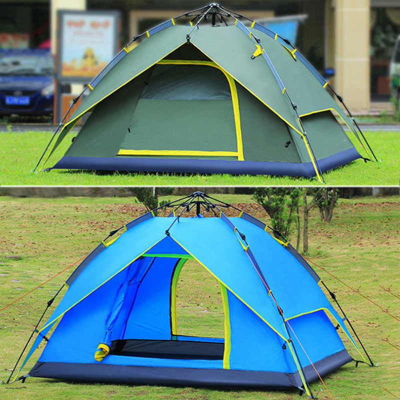 Anti-UV Waterproof Windproof 3-4 Person Large Space Family Camping Tent