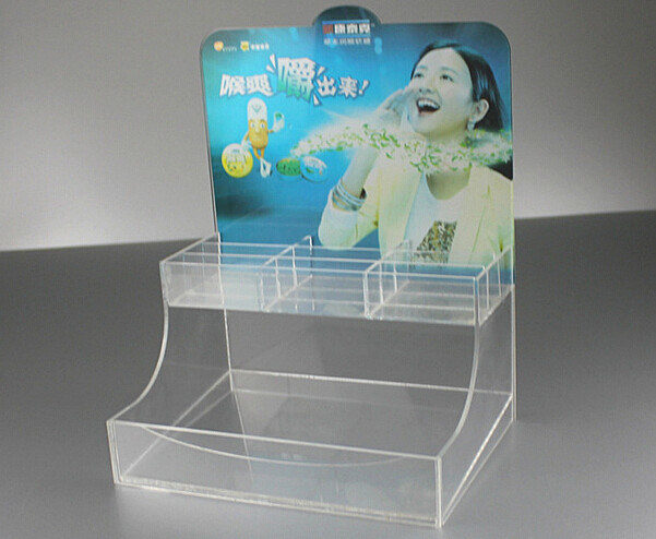 Custom Acrylic Perfume Showing Box with Screen Printing Logo