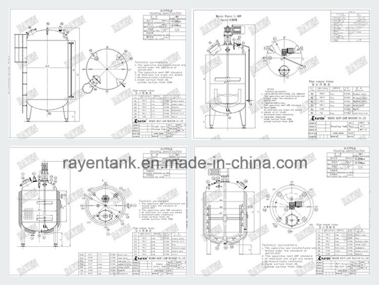 1000 Liter Gallon Sanitary Food Stainless Steel Liquid Beverage Juice Milk Hot Water Vertical Insulated Mixing Storage Tank