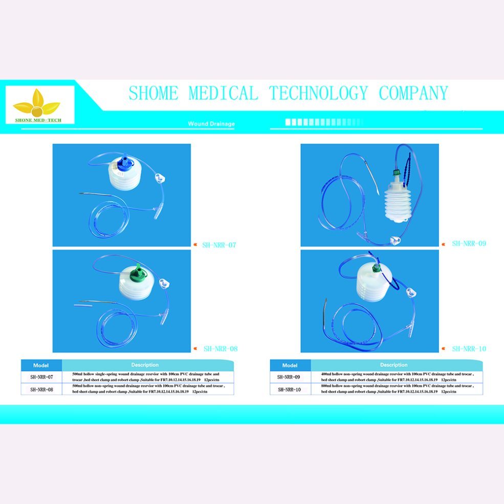 Silicone Bulb and Tube Wound Drainage System 100 Ml with Bed Sheet Clamp