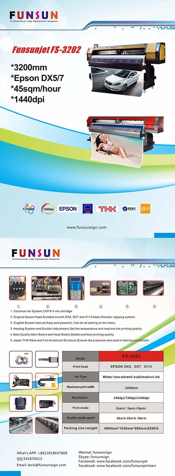 Funsunjet 3202 Digital Banner Printing Machine