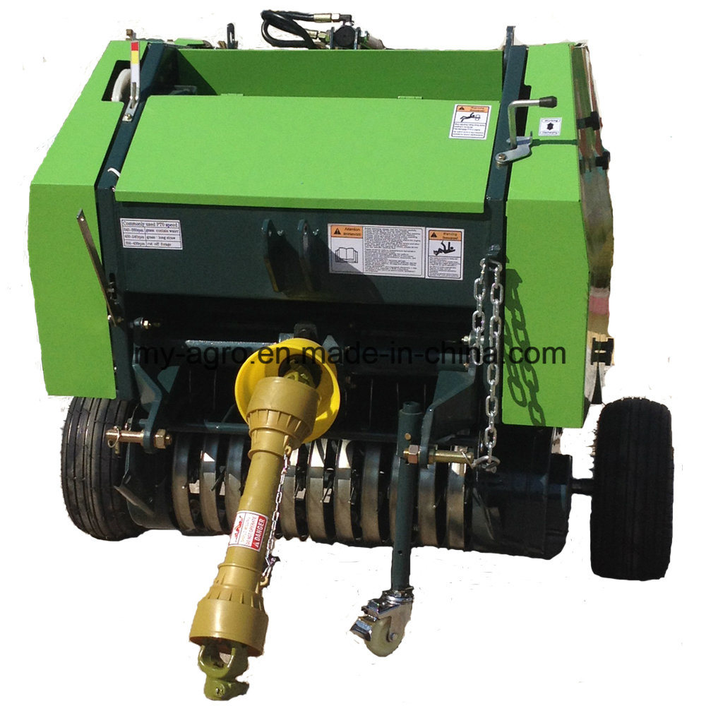 Small Tractor Hitched Mini Hay Bale Making Machine Round Baler