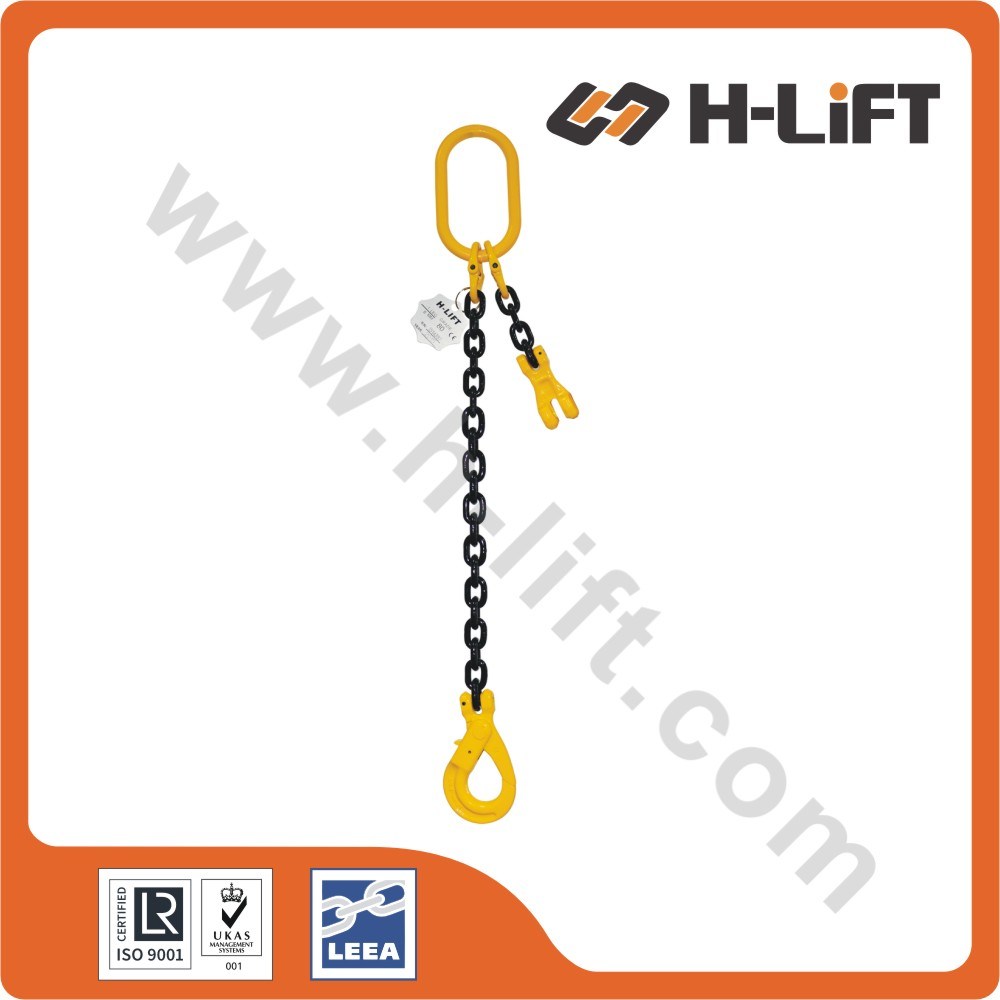 G80 Single Leg Alloy Steel Chain Sling / Chain Lifting Sling