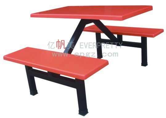 Colorful School Furniture Wooden Fast Food Restaurant Dining Table and Chair