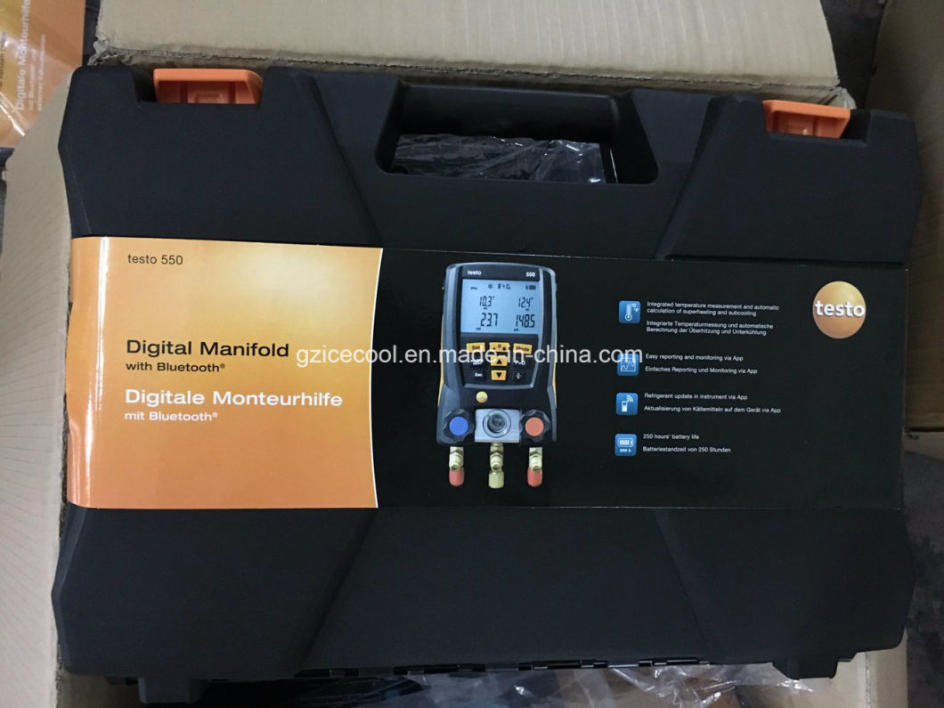 Original Testo 550 2 Valve Digital Manifold Gauge Testo550 Digital Gauge Set Within 20m Bluetooth Effective Transmission