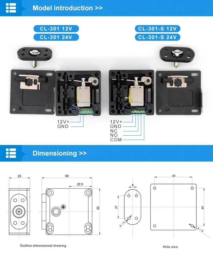 Cl-301/Cl-301-S Equipment Design Electronic Metal Hidden Smart Cabinet Lock